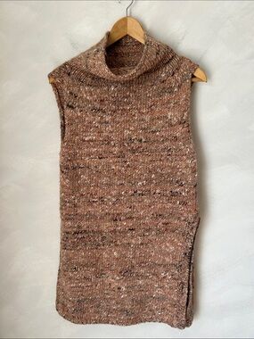 Aritzia Wilfred Durendal Sleeveless turtleneck alpaca silk Sweater vest tunic